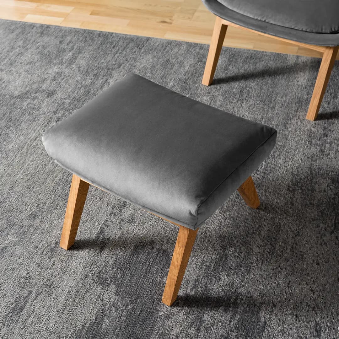 Polsterhocker | Grau