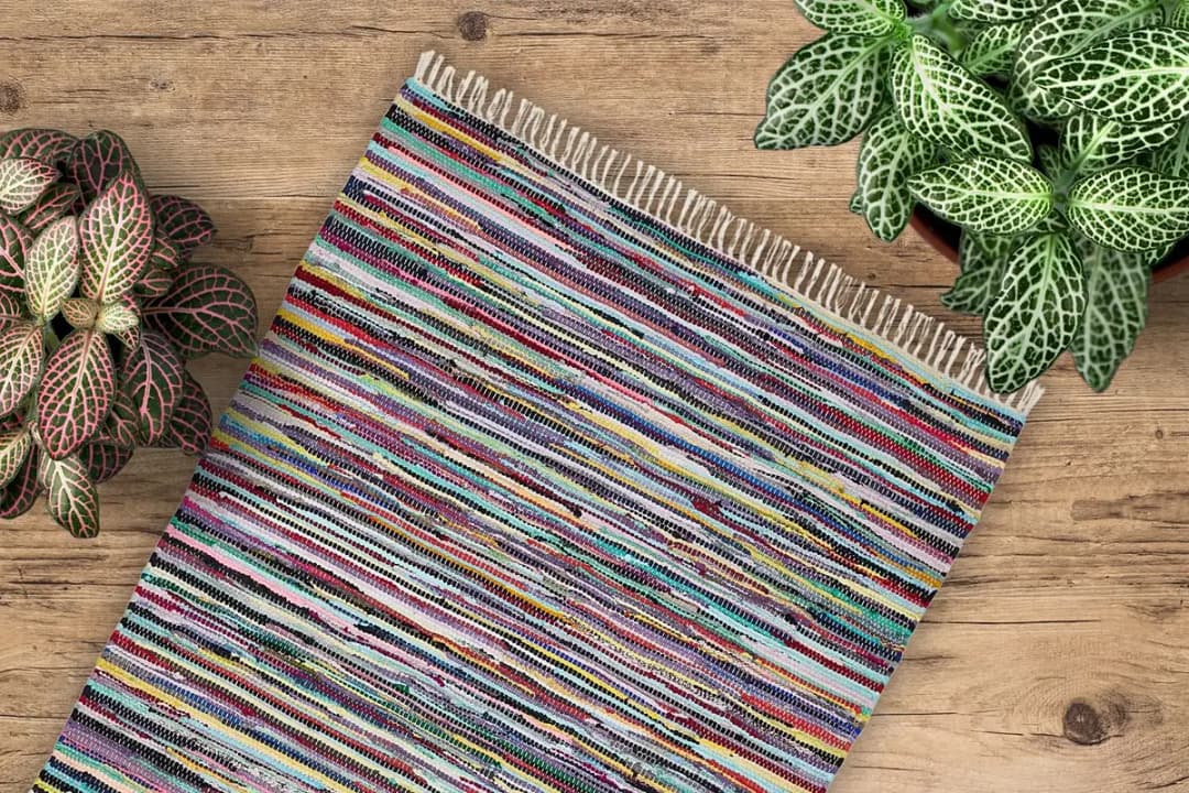 Wollteppich Multi Multicolor 90 x 160cm Baumwollstoff