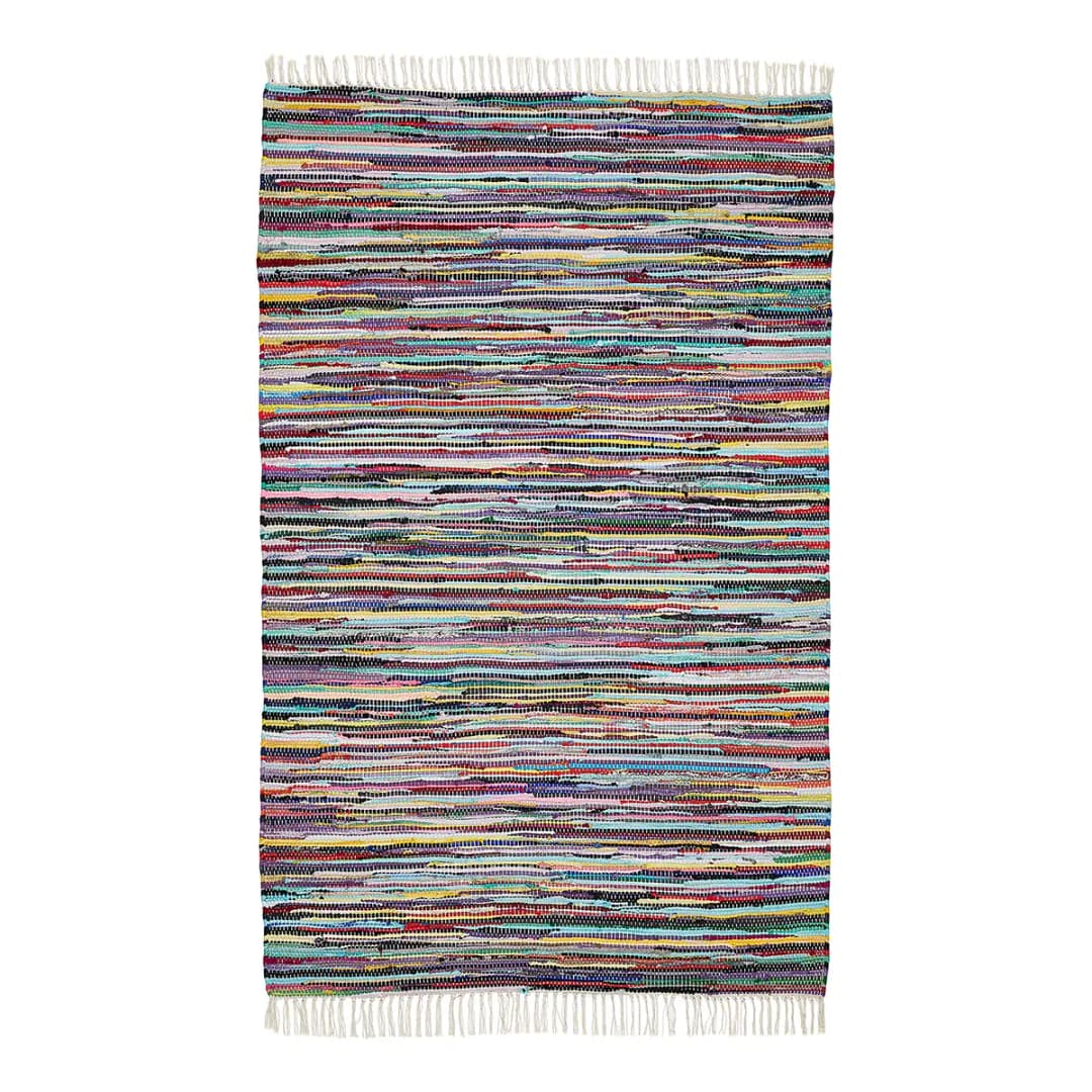 Wollteppich Multi Multicolor 200 x 300cm Baumwollstoff