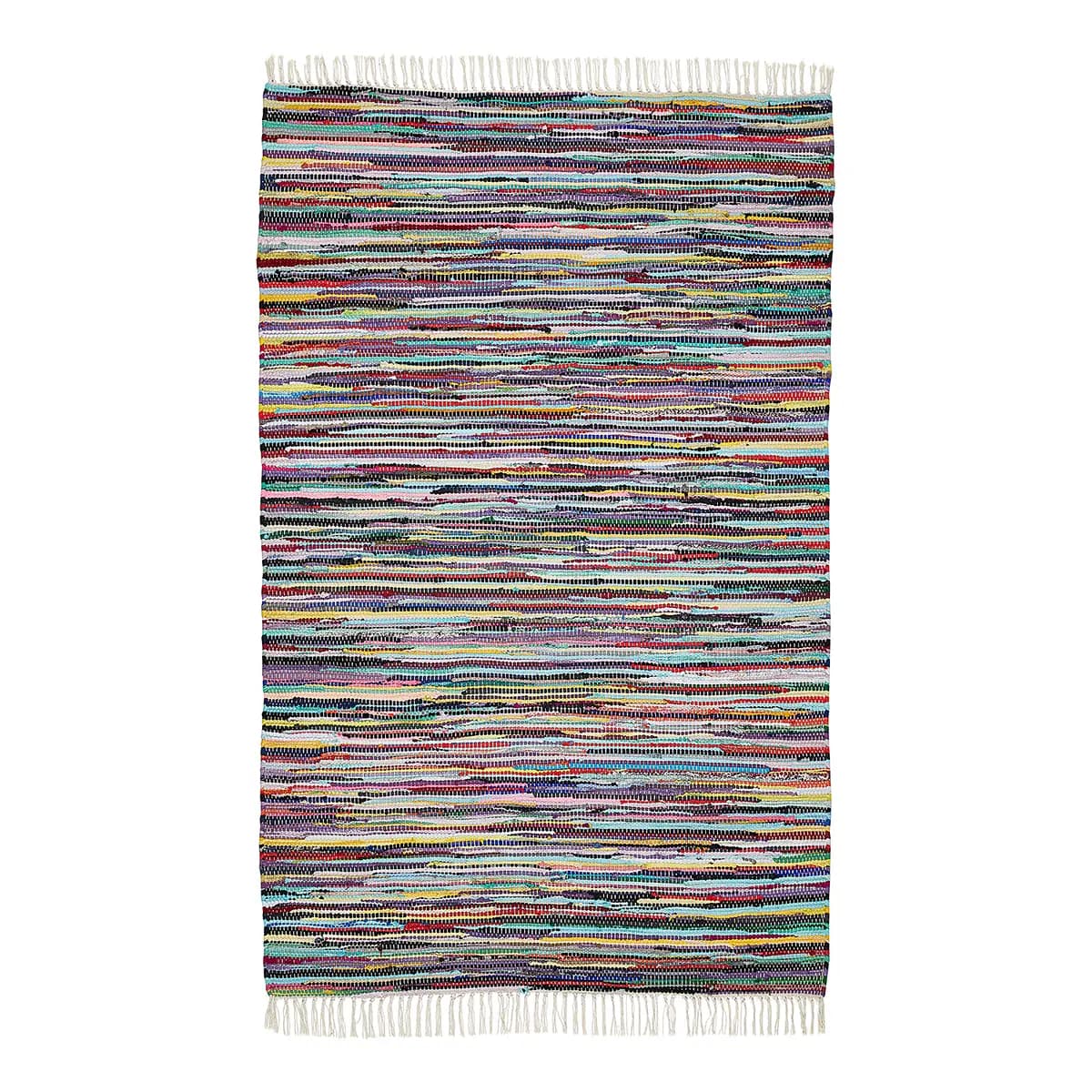 Wollteppich Multi Multicolor 200 x 300cm Baumwollstoff