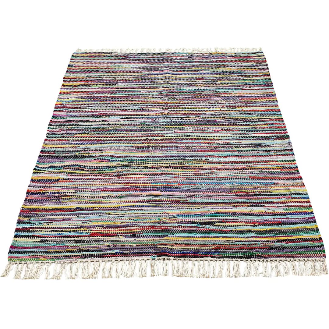 Wollteppich Multi Multicolor 200 x 300cm Baumwollstoff
