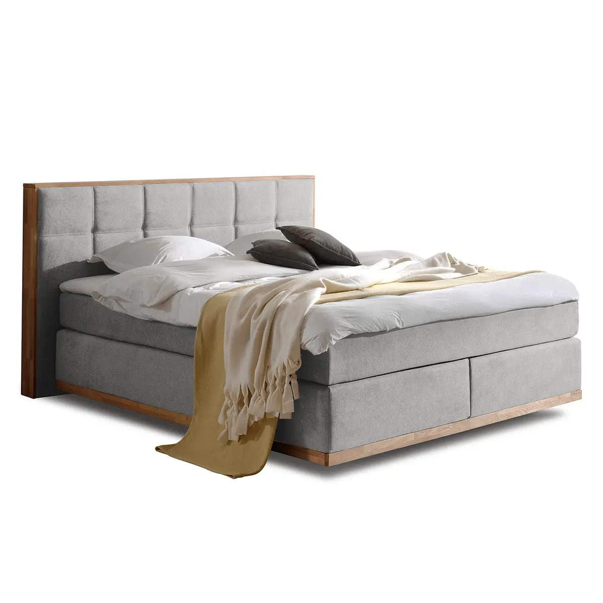 Boxspringbett Levana | Grau