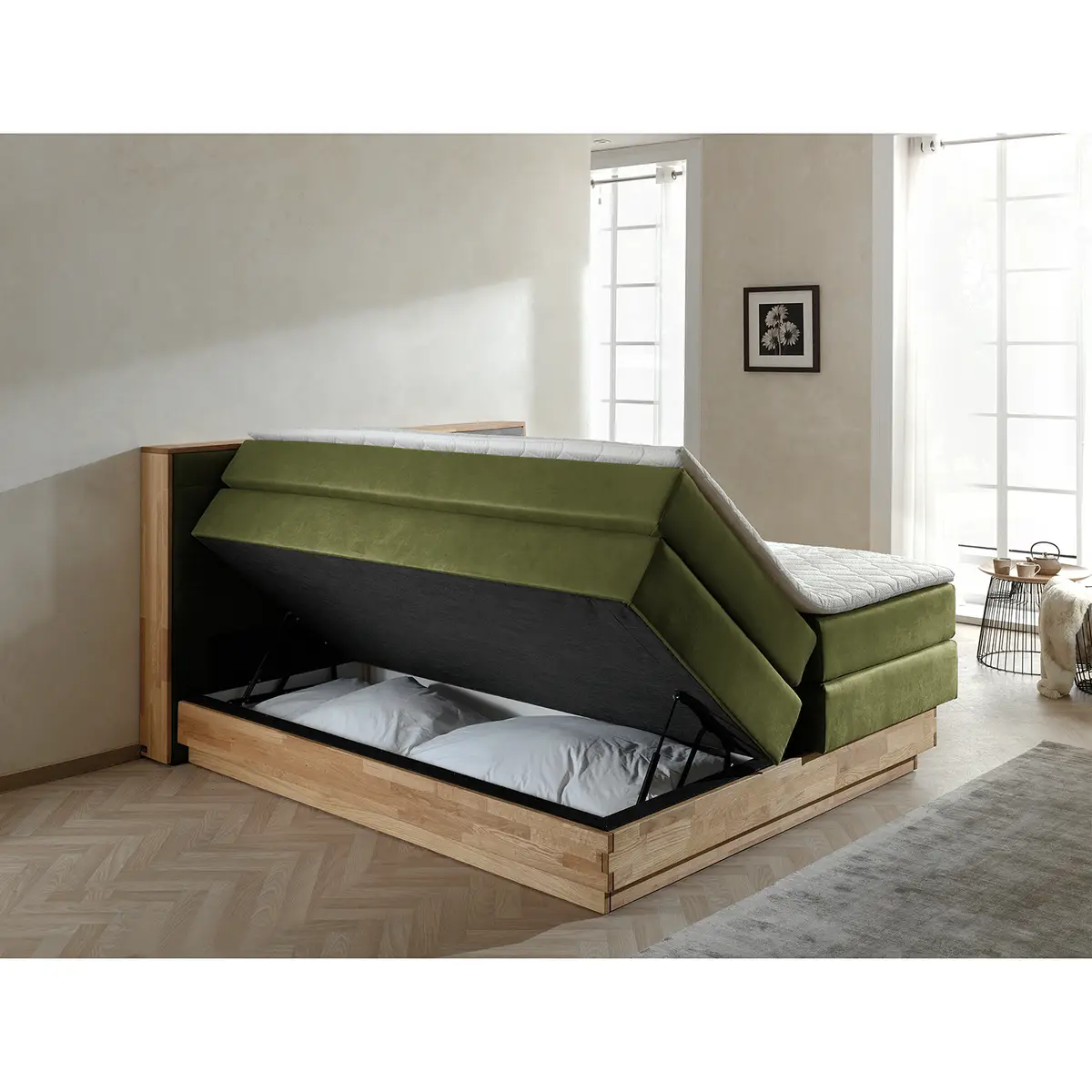Boxspringbett Moneta | Grün
