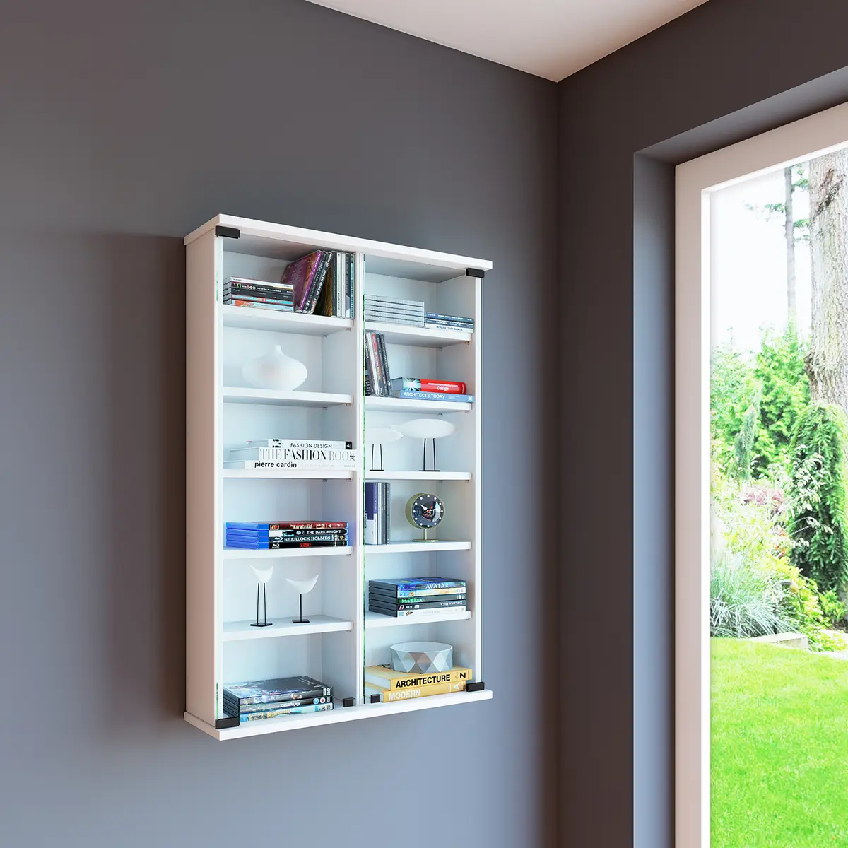 Hängevitrine Loposa | Weiß