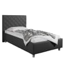 Polsterbett Groven 140 x 200cm Kunstleder Grau/Anthrazit | Grau