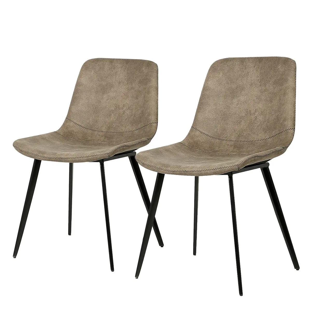Polsterstuhl Teini 2er-Set | Braun