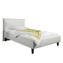 Polsterbett Torvik 100 x 200cm Strukturstoff Grau/Kies | Grau