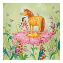 Bild Das Zauberpony auf der Blüte 60 x 60cm Multicolor