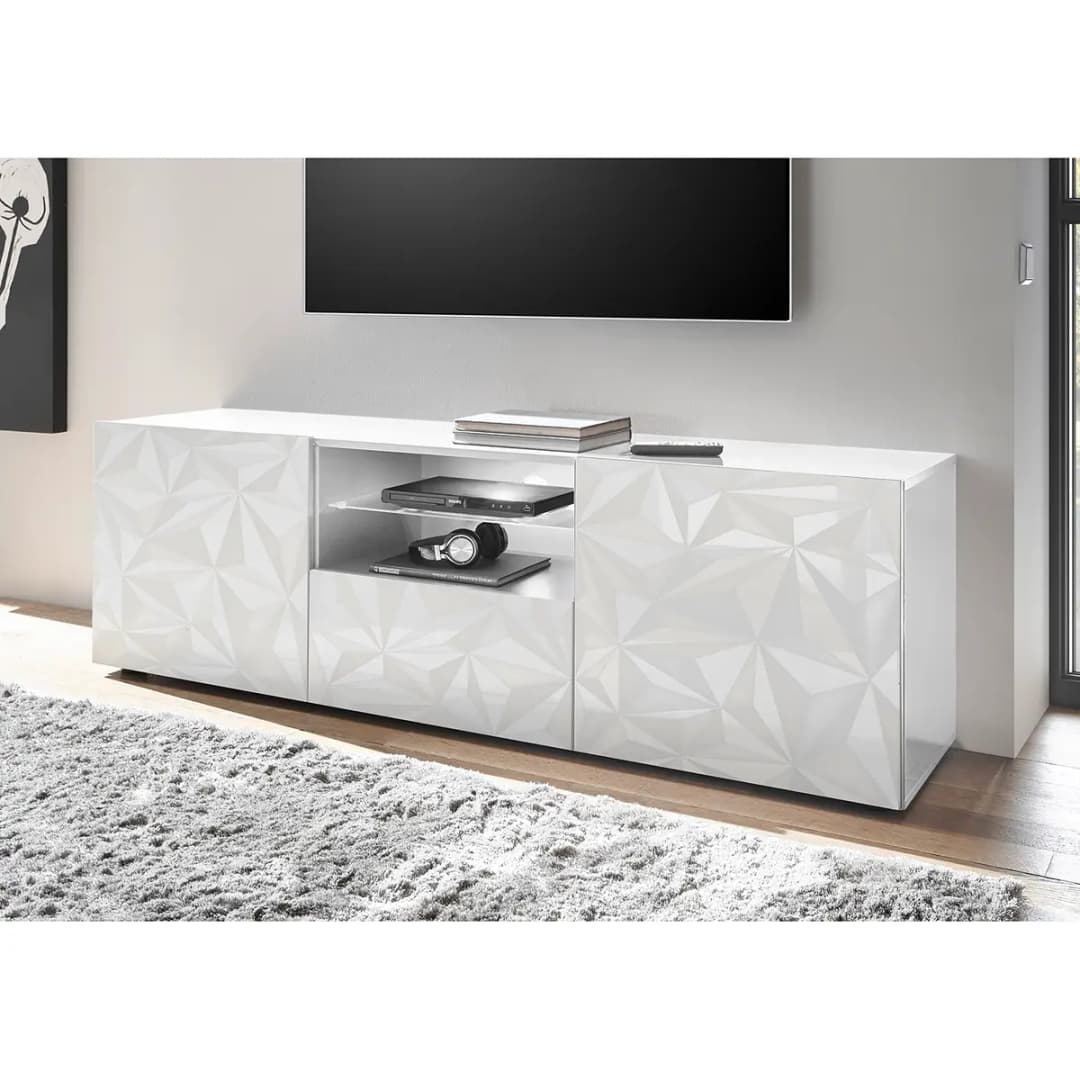 TV-Lowboard Prisma | Weiß