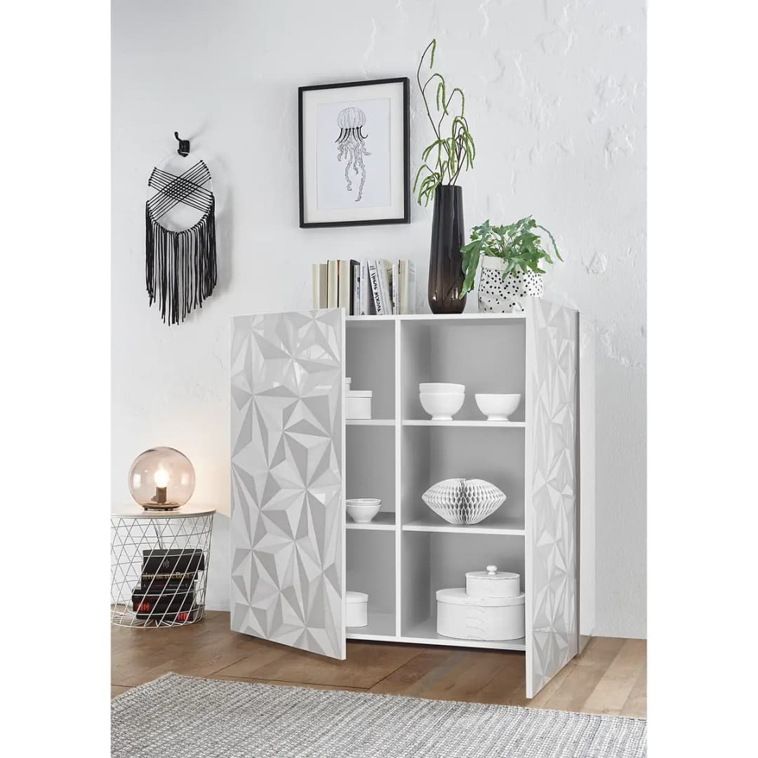 Highboard Prisma | Weiß