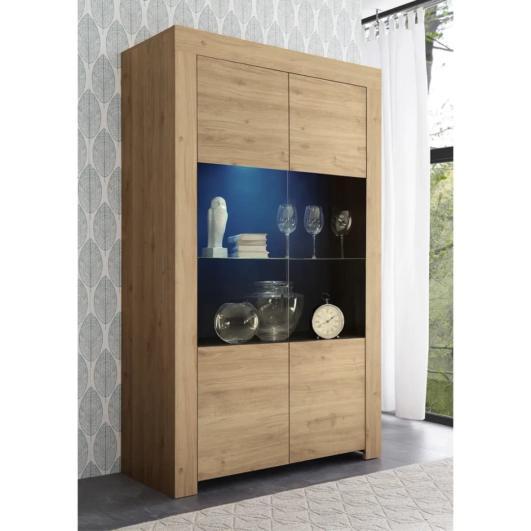 Vitrinenschrank Firenze | Beige