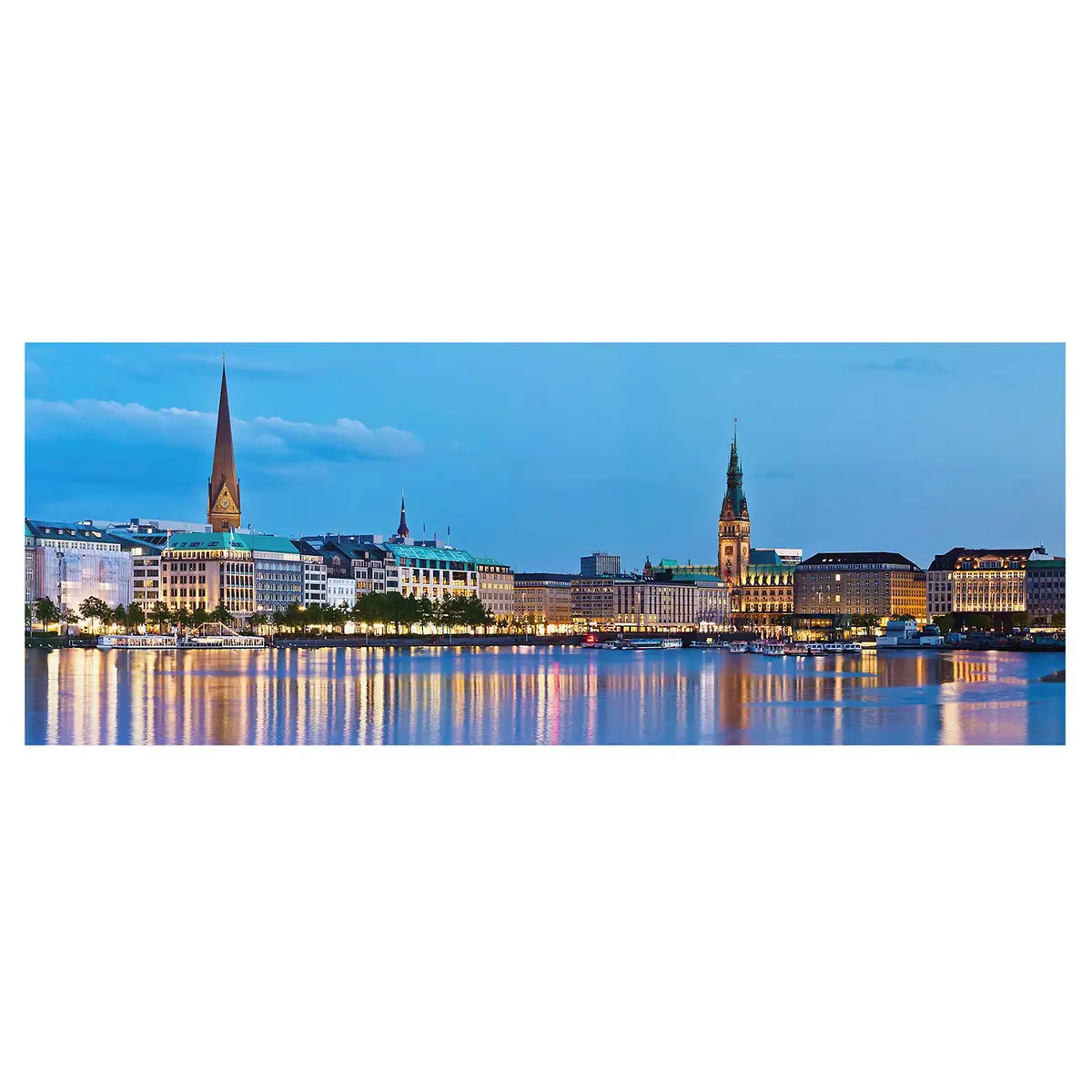 Bild Hamburg Skyline | Mehrfarbig