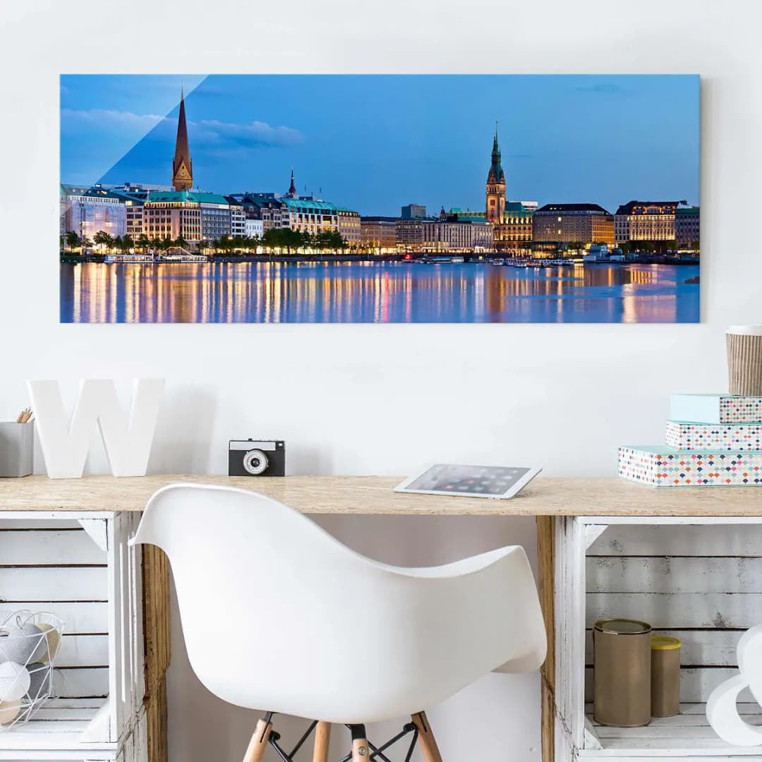 Bild Hamburg Skyline | Mehrfarbig