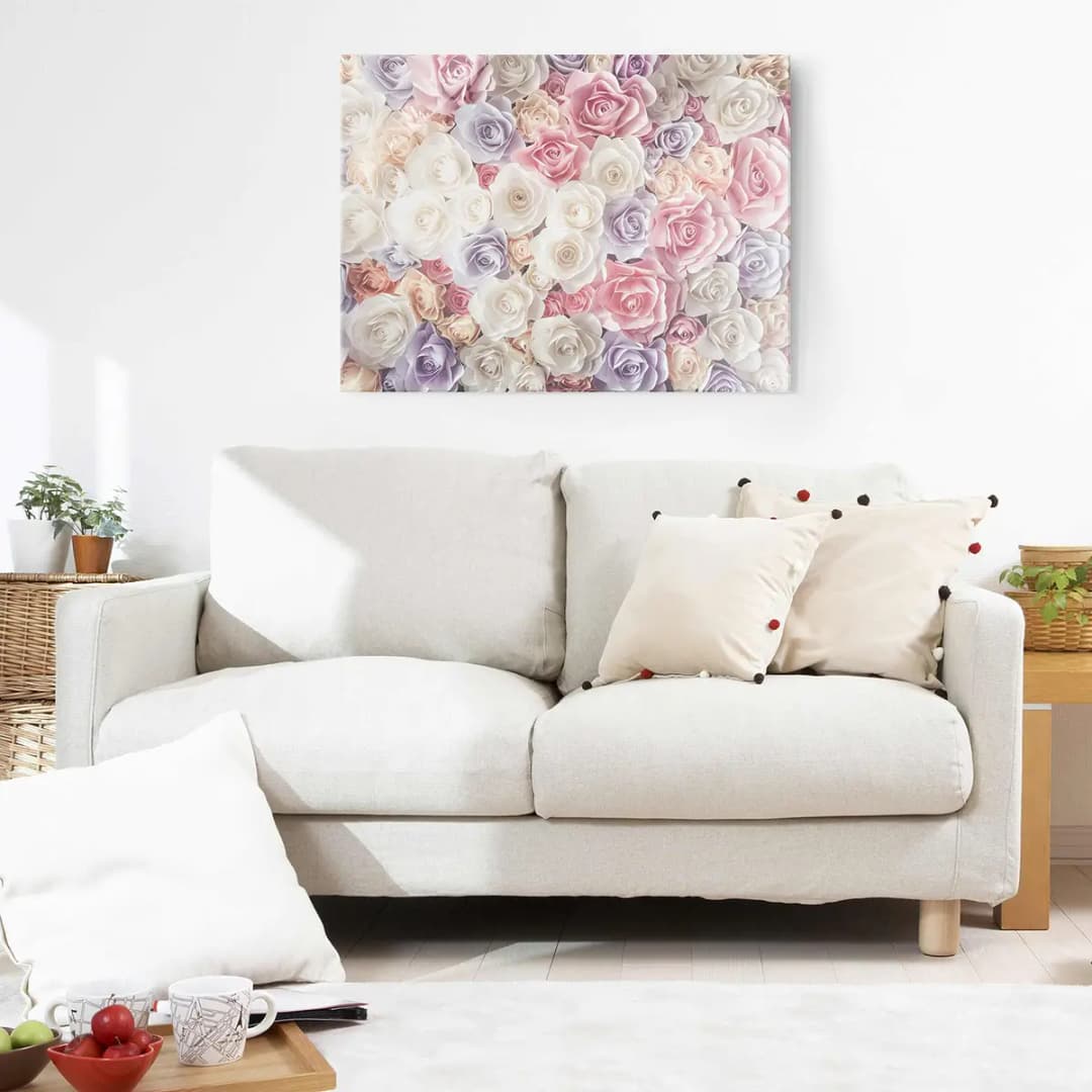 Bild Pastell Paper Art Rosen | Mehrfarbig