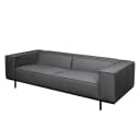 Sofa Kups I 3-Sitzer Grau/Anthrazit Samt Onoli | Grau