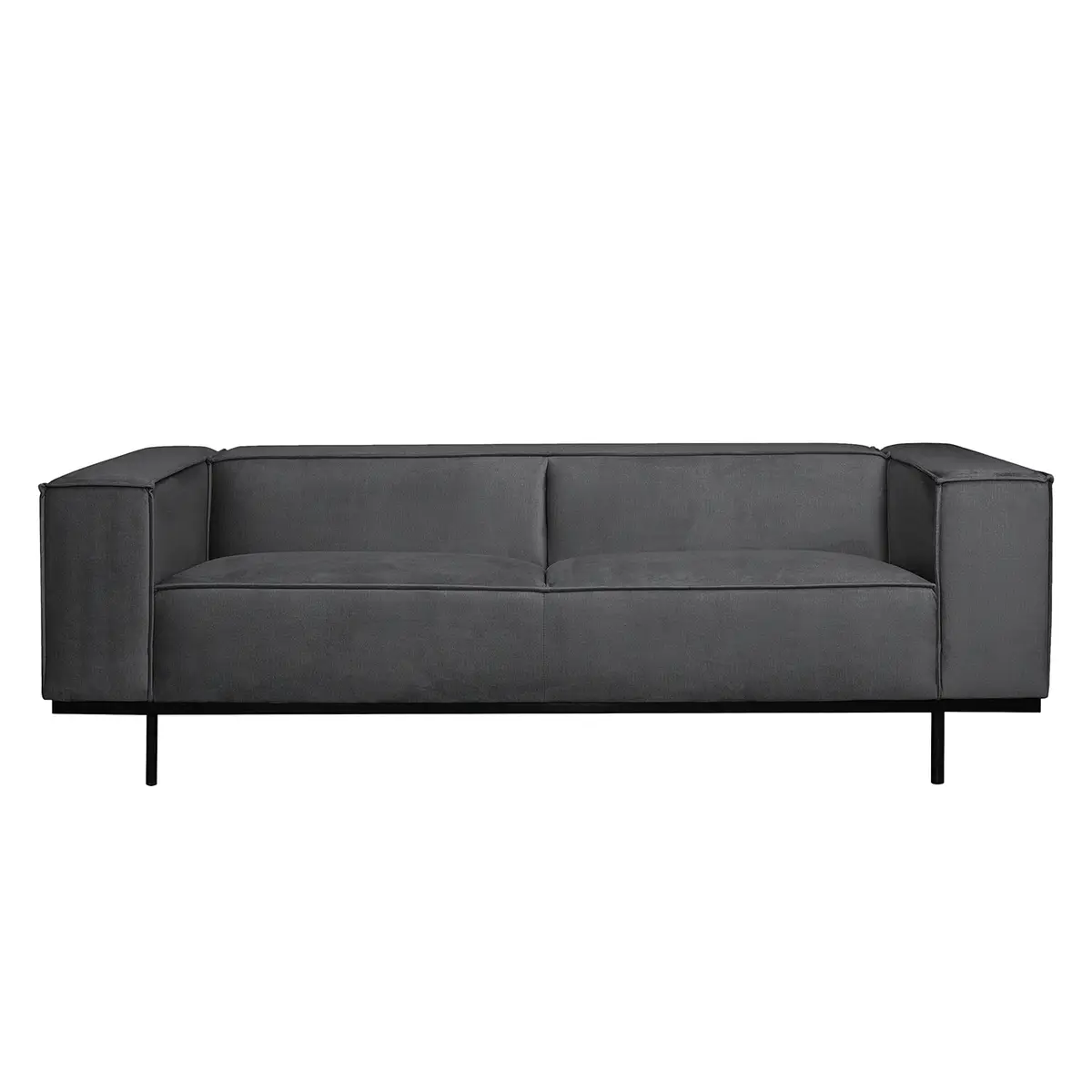 Sofa Kups I 2,5-Sitzer Grau/Anthrazit Samt Onoli | Grau