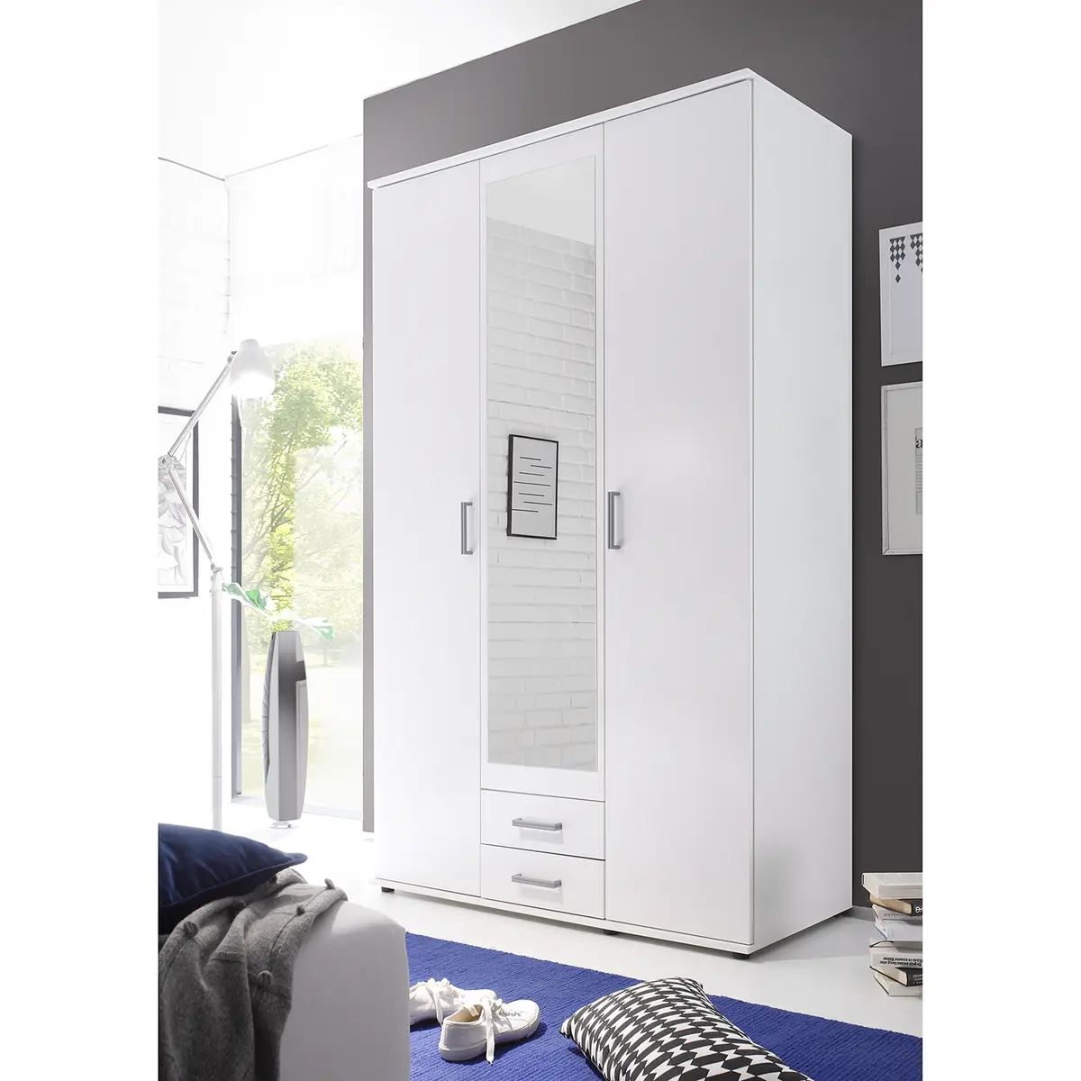 Drehtürenschrank Hasselager | Weiß