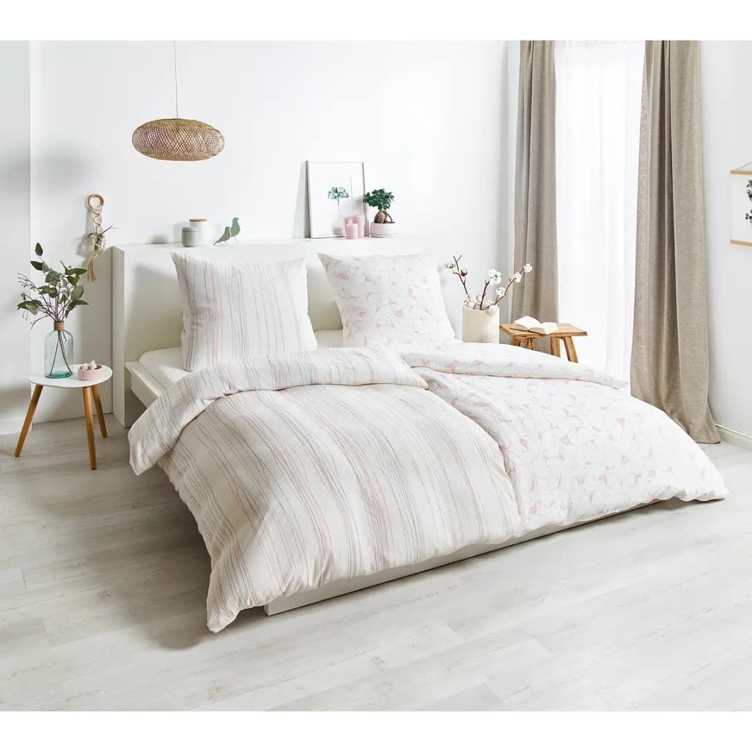 Bio-Crepe-Bettwäsche Stripes | Mehrfarbig