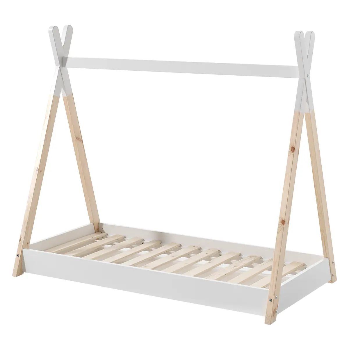 Zeltbett 70 x 140cm mit Lattenrost Braun | Braun