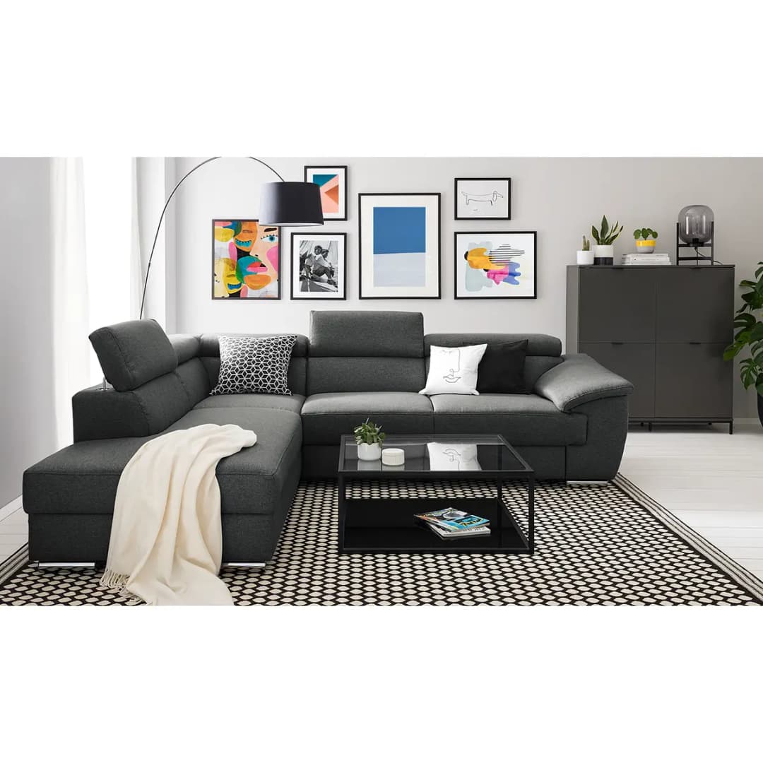 Ecksofa Swain | Schwarz