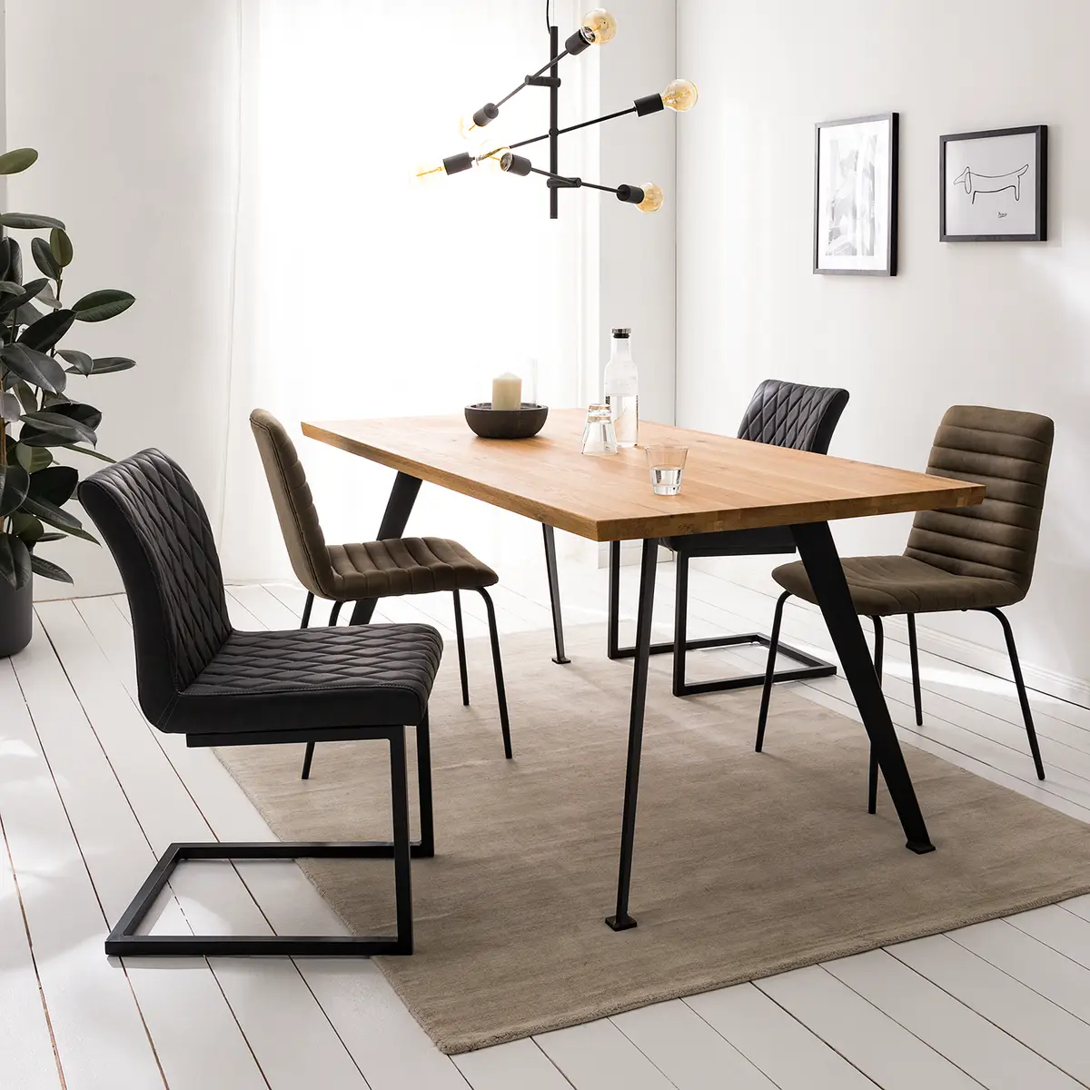Esstisch MilingWOOD 180cm | Braun