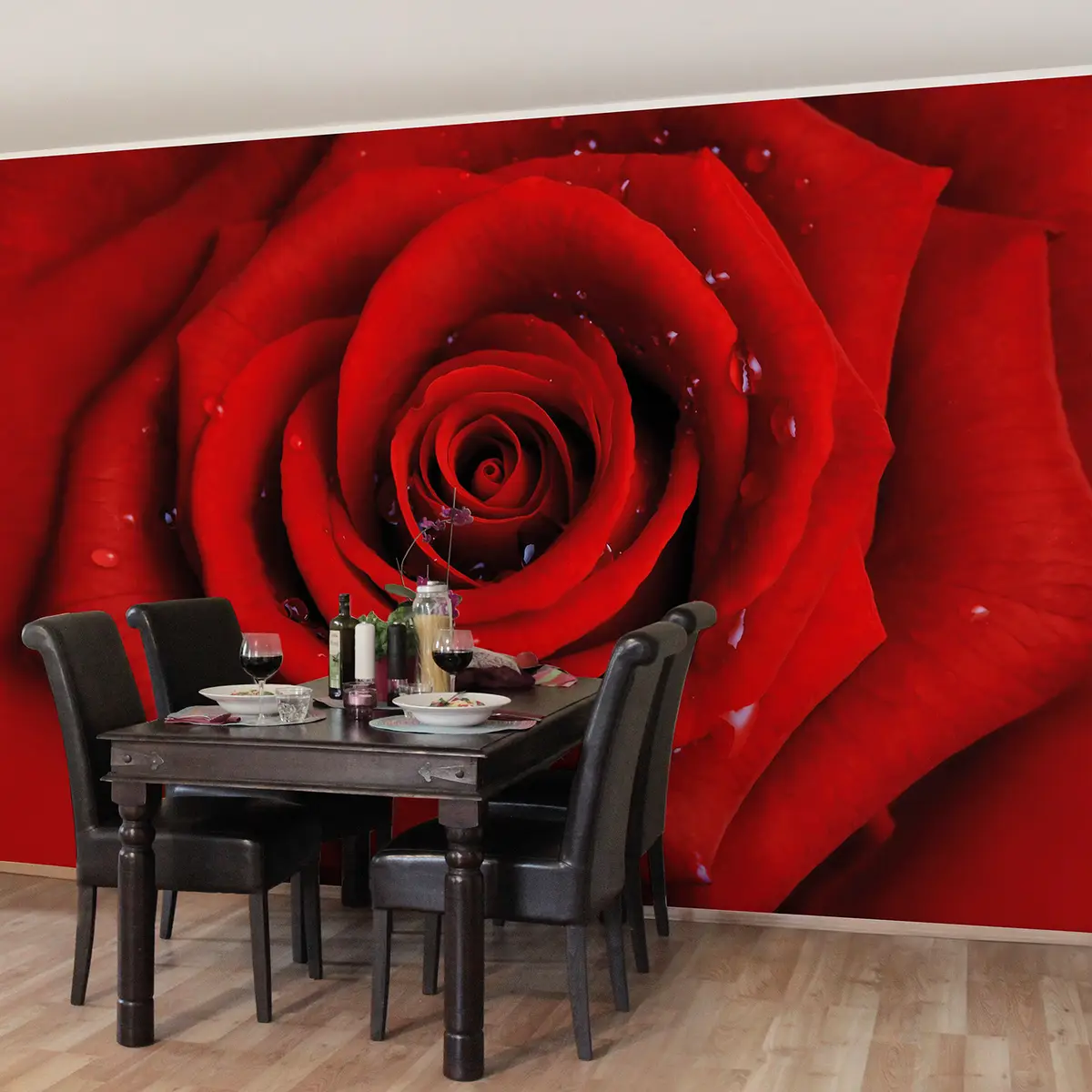 Vliestapete Rote Rose | Rot