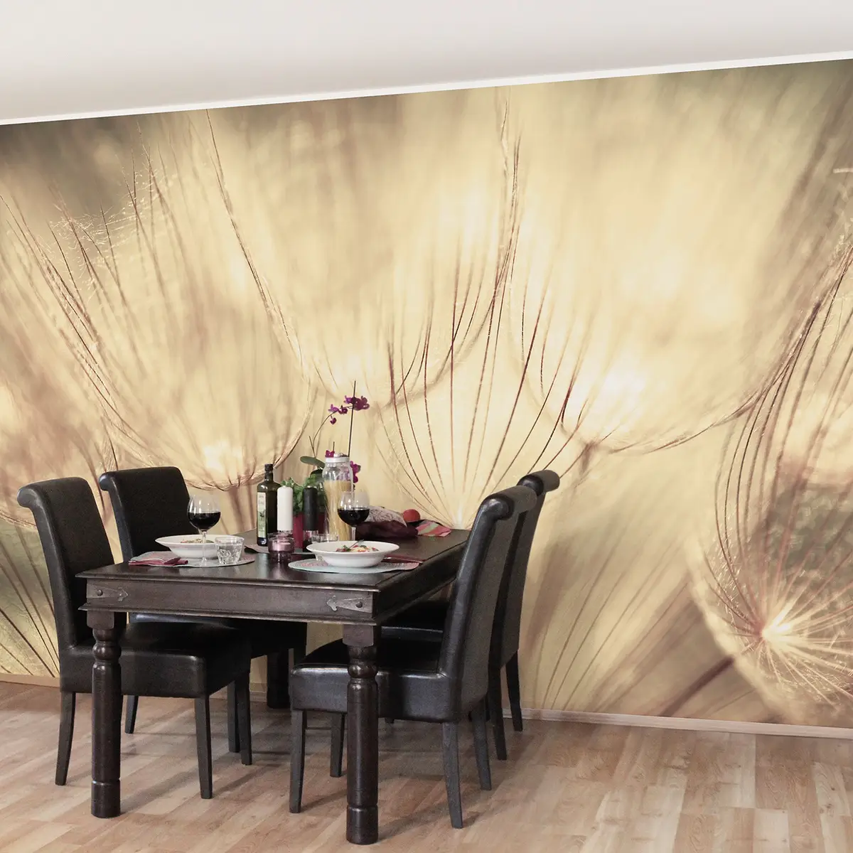 Vliestapete Pusteblumen Sepia | Beige