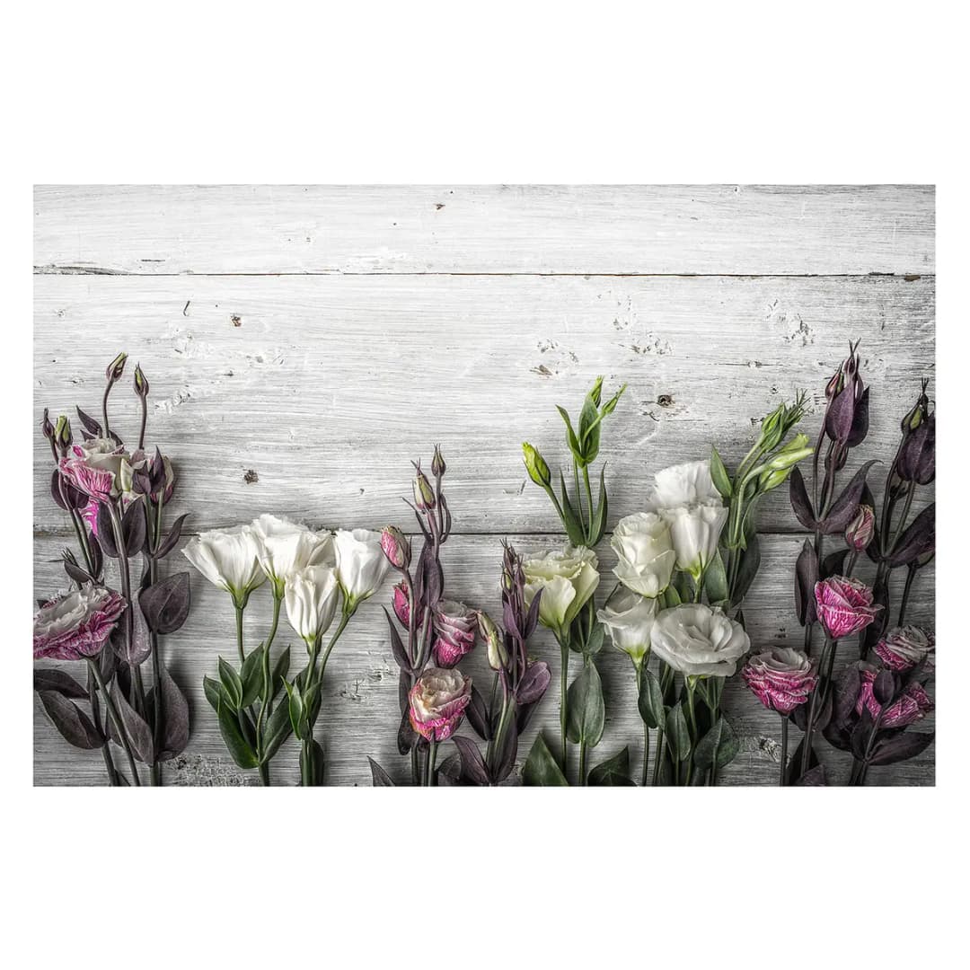 Vliestapete Tulpen-Rose Shabby | Mehrfarbig