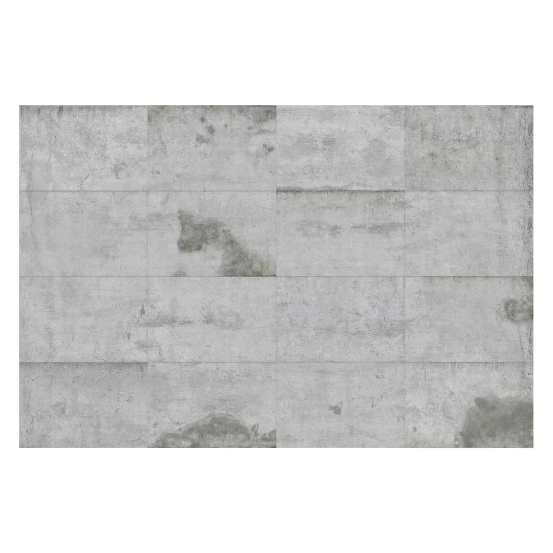 Vliestapete Große Betonplatten | Grau