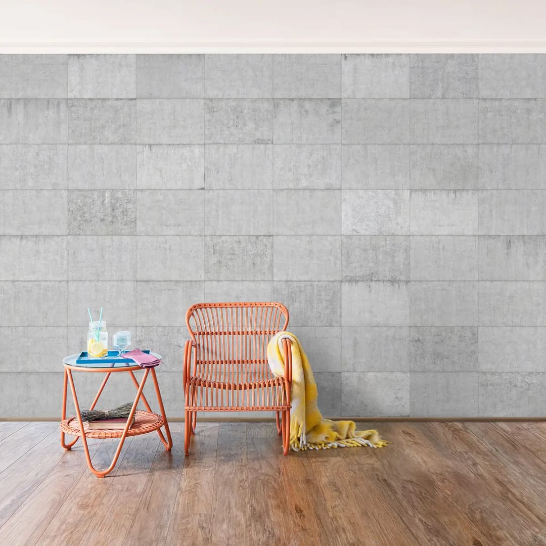 Vliestapete Beton Ziegeloptik | Grau