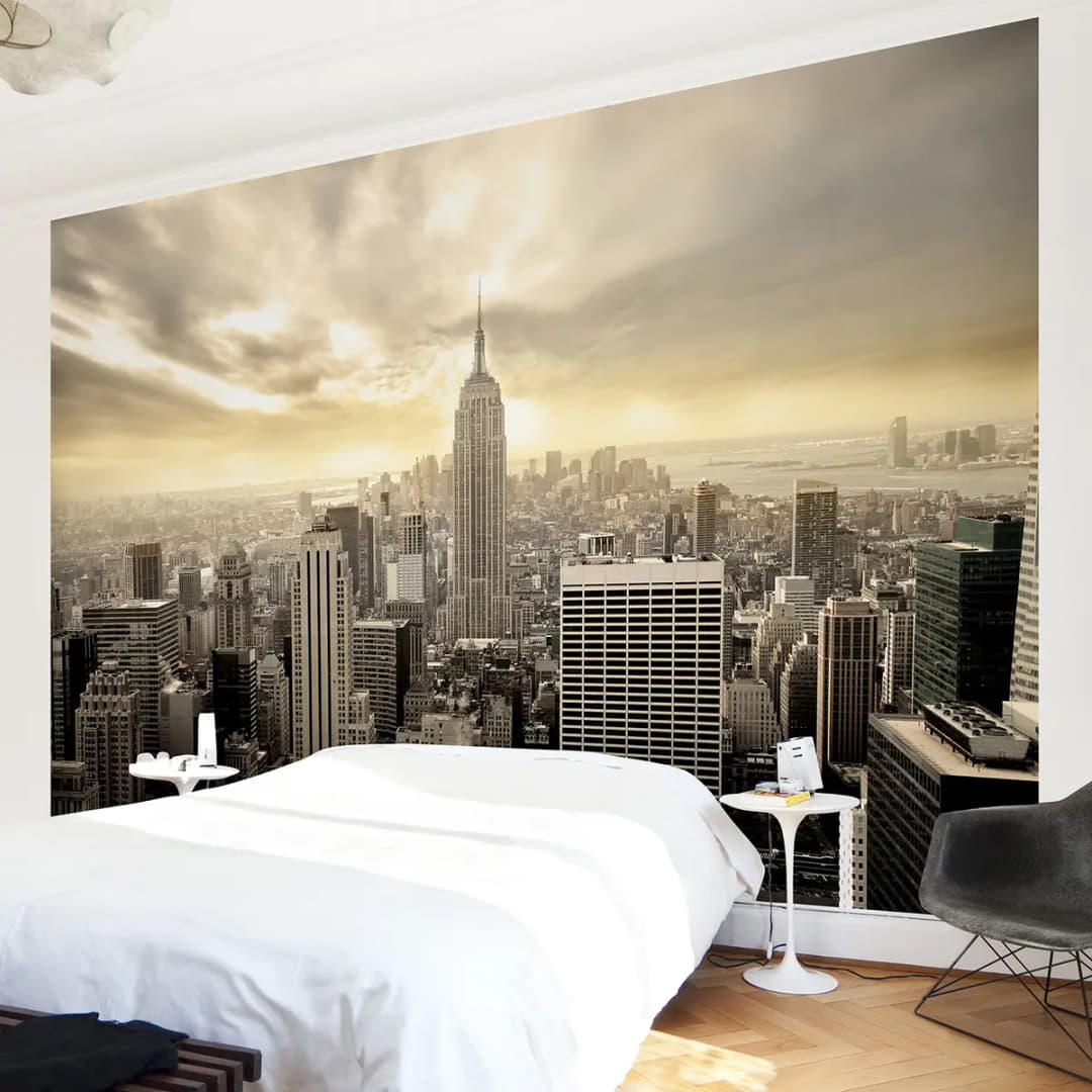 Vliestapete Manhattan Dawn | Beige