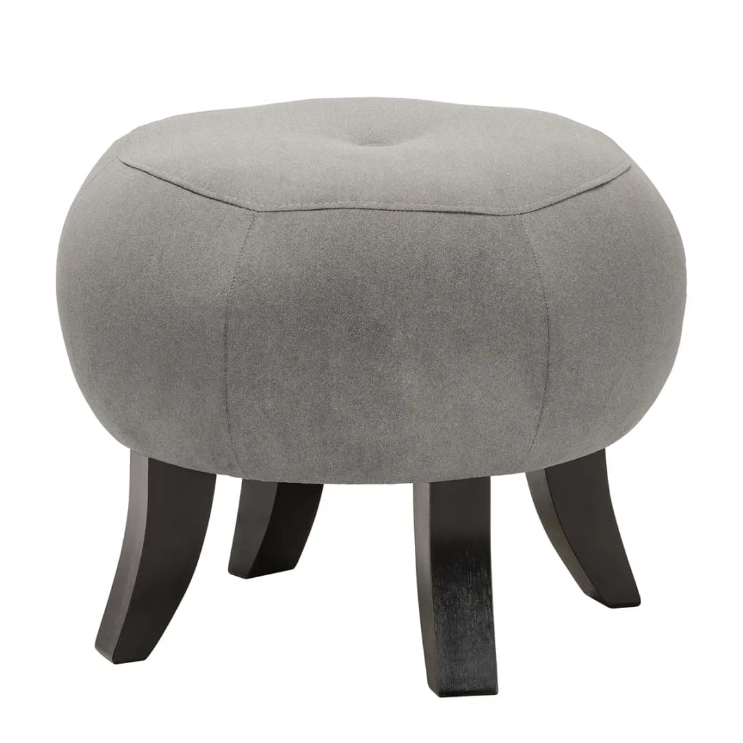 Polsterhocker Leke | Grau