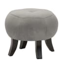 Polsterhocker Leke | Grau