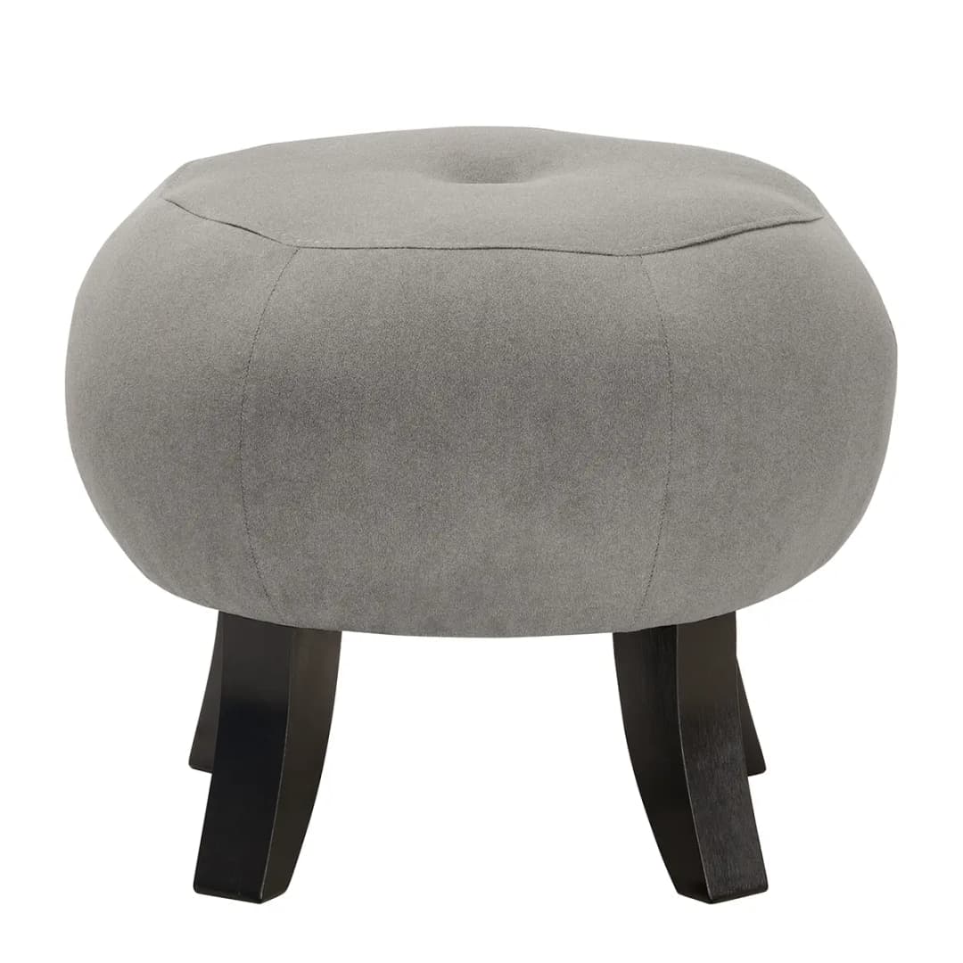 Polsterhocker Leke | Grau