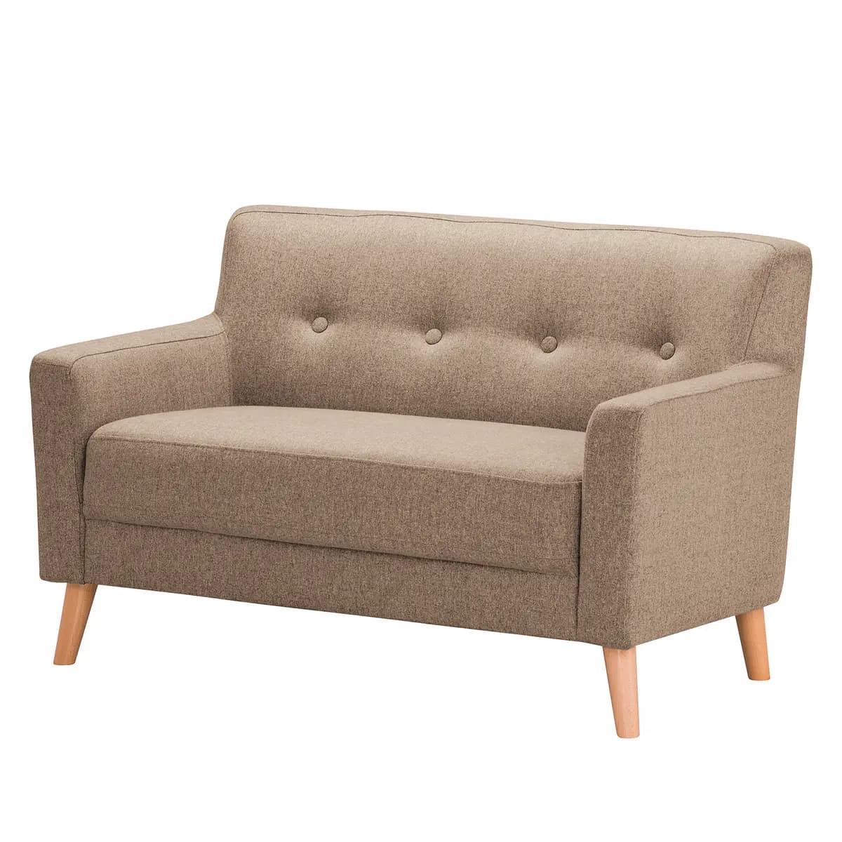 Sofa Bette I 2-Sitzer Braun/Beige/Cappuccino Webstoff 130 x 82