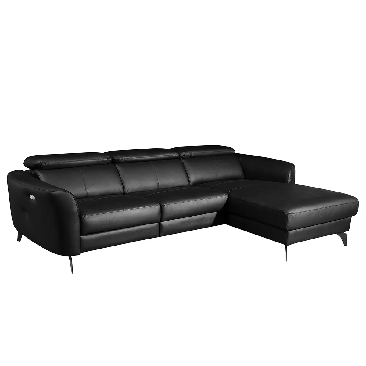 Ecksofa Leary | Schwarz