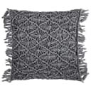 Kissenbezug Fringe Grau/Grau 45 x 45cm | Grau