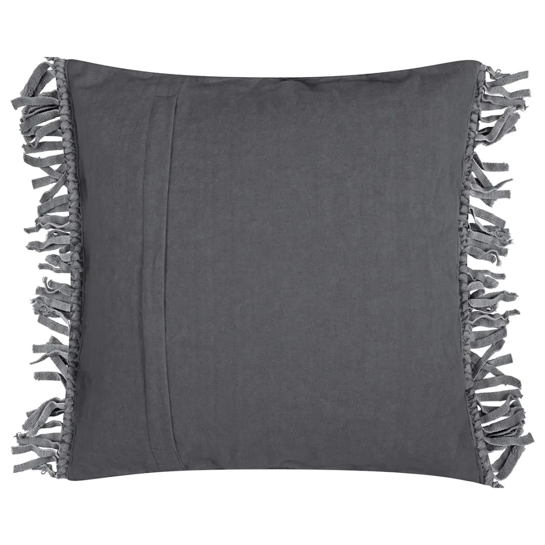 Kissenbezug Fringe Grau/Grau 45 x 45cm | Grau