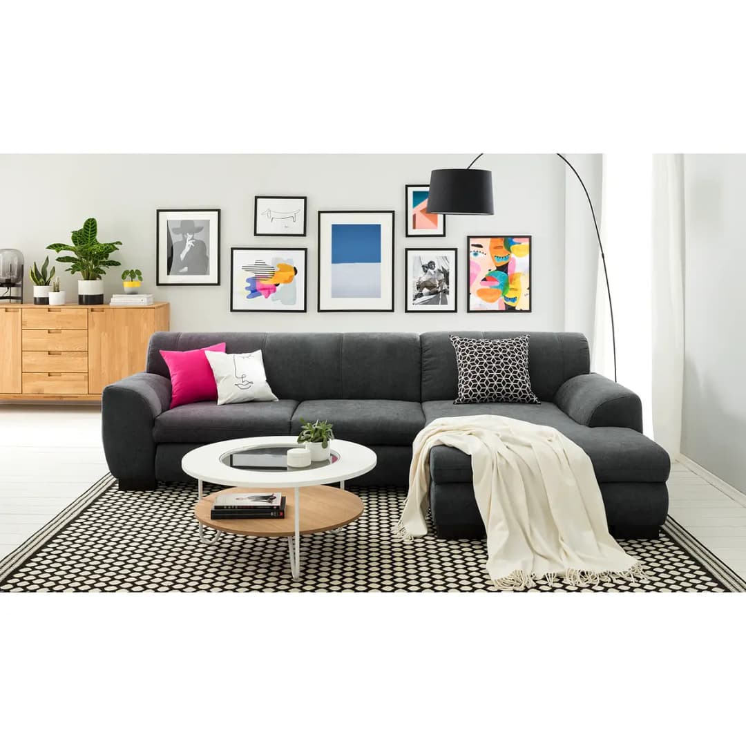 Ecksofa Lefroy | Grau