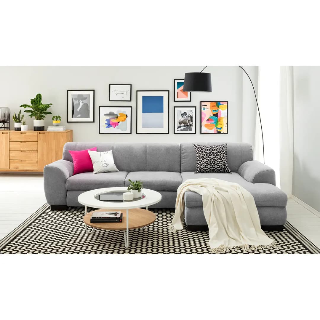 Ecksofa Lefroy | Grau