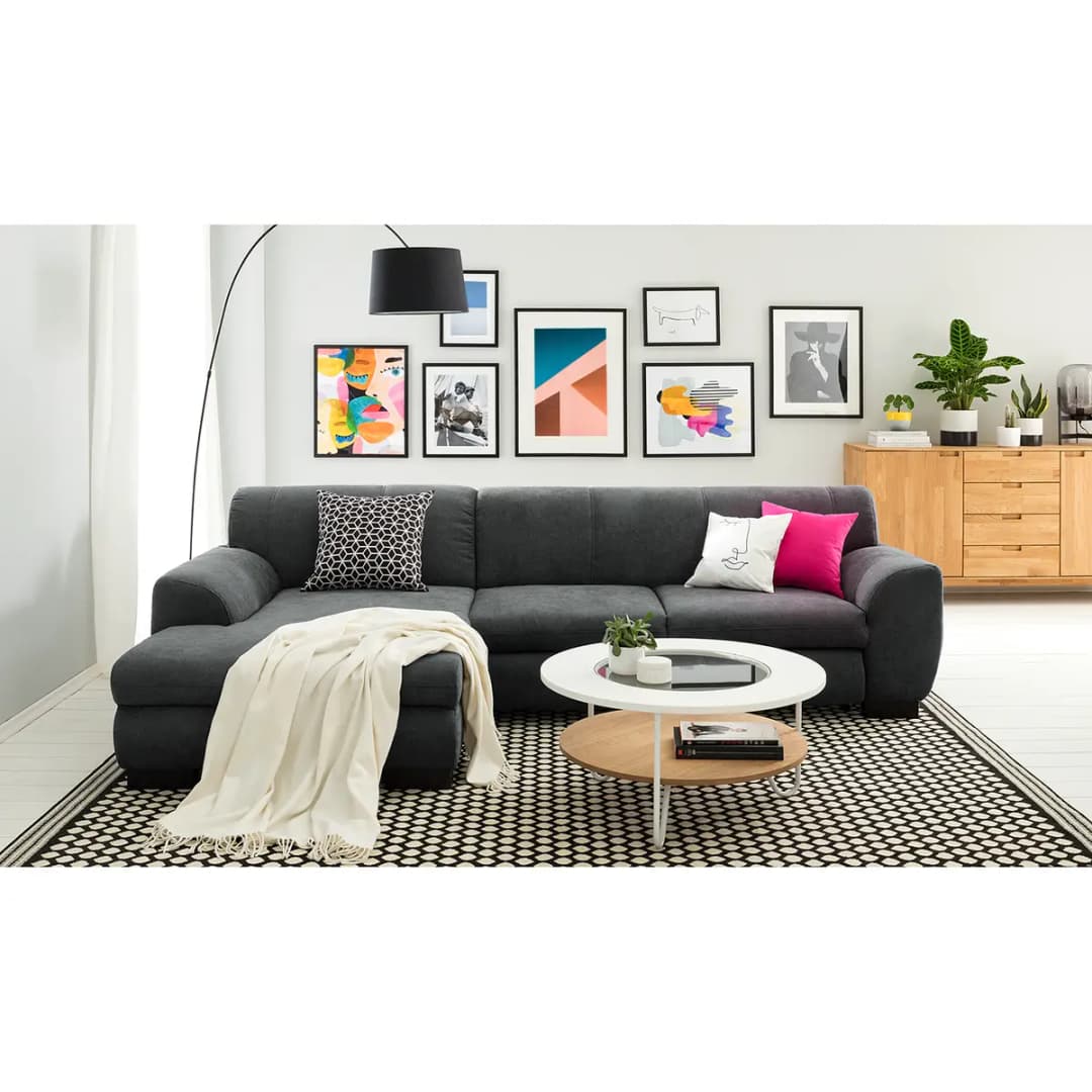 Ecksofa Lefroy | Grau