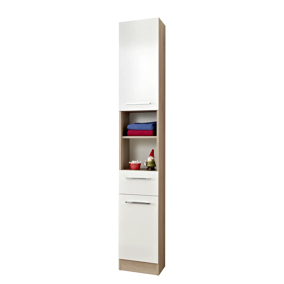 Hochschrank 30cm Weiß | Weiß