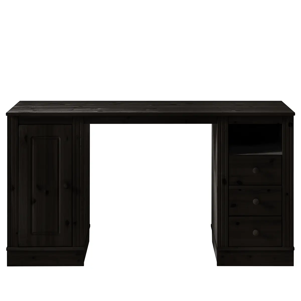 Massiver Schreibtisch 140 x 76 x 50cm Braun/Kiefer Havanna