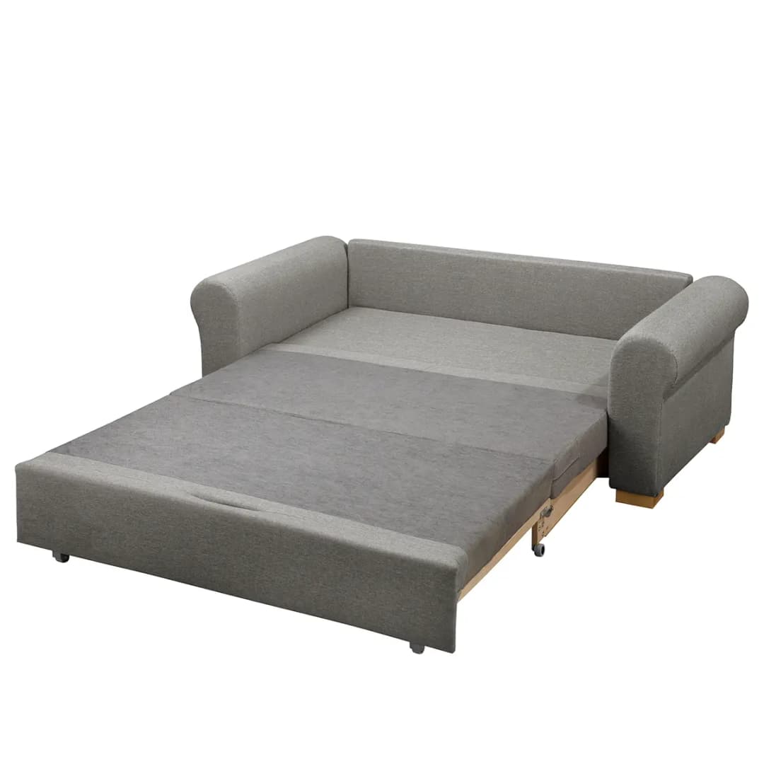 Schlafsofa Country Deluxe Grau Webstoff Luba 185cm | Grau