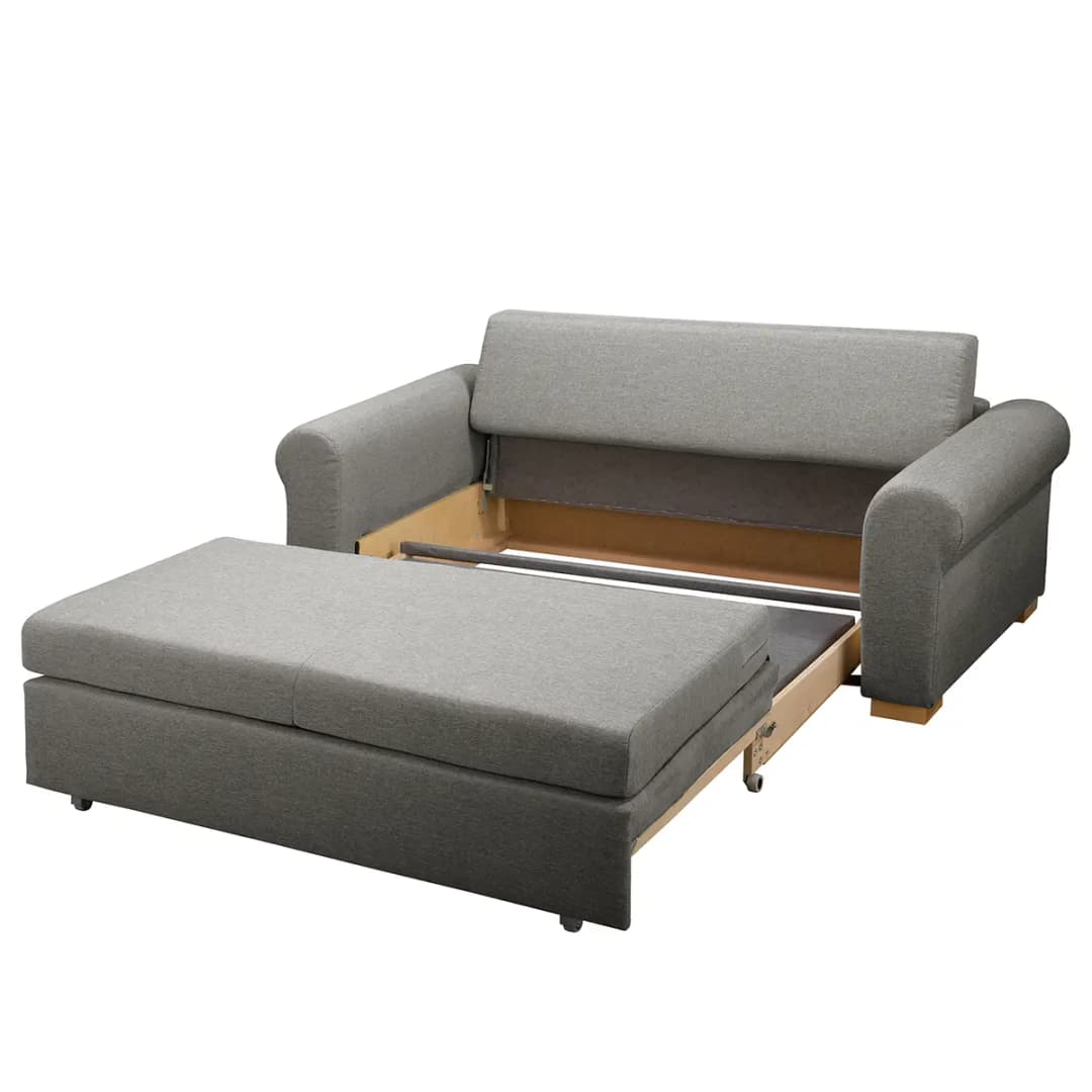 Schlafsofa Country Deluxe Grau Webstoff Luba 185cm | Grau
