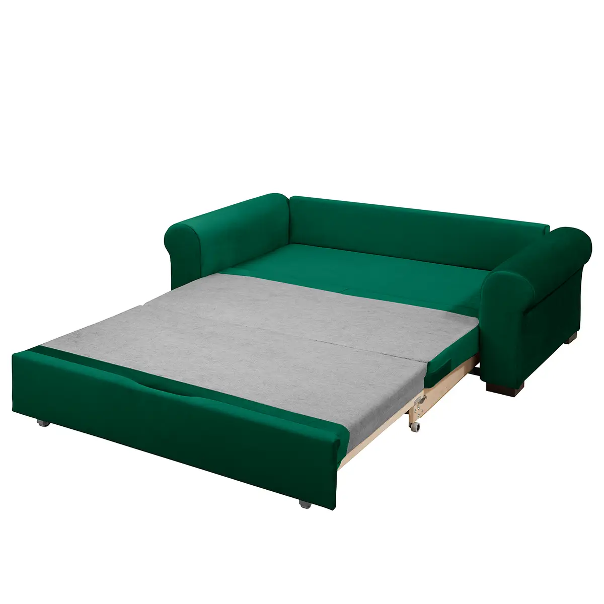 Schlafsofa Country Deluxe Grün/Antikgrün Samt Krysia 205cm
