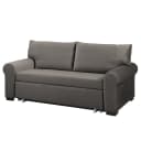Schlafsofa Country Deluxe Grau/Braun Samt Krysia 205cm | Grau