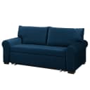 Schlafsofa Country Deluxe Blau/Marineblau Samt Krysia 205cm