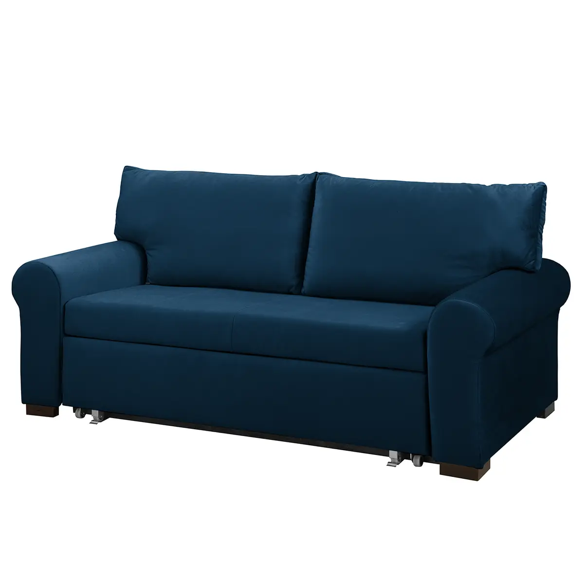 Schlafsofa Country Deluxe Blau/Marineblau Samt Krysia 205cm