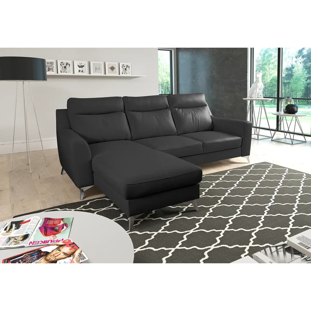 Ecksofa Navarro | Schwarz